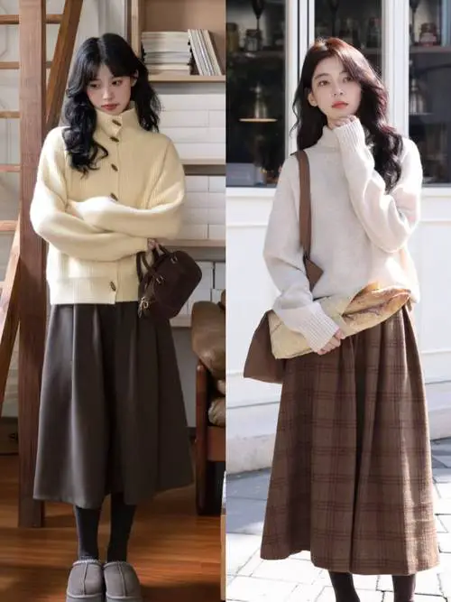 针织毛毛衣怎么搭配