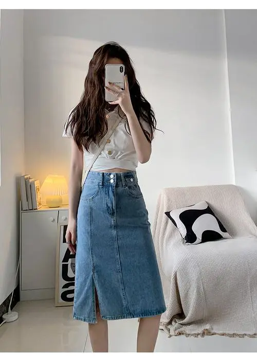 半身裙牛仔裙怎么搭配