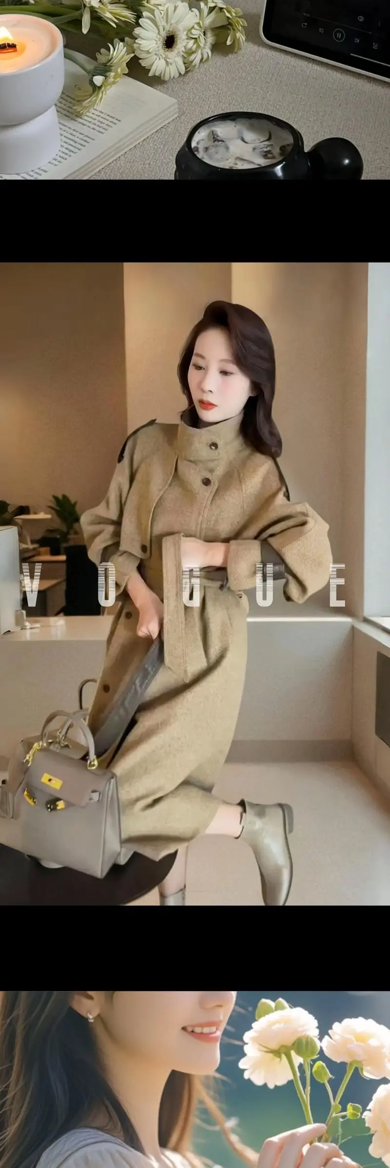 中长款毛呢风衣怎么搭配衣服好看吗