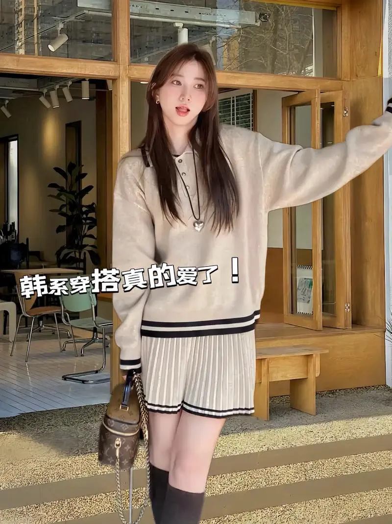 学院风毛衣裙怎么搭配图片