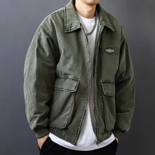 男款军绿外套怎么搭配图片