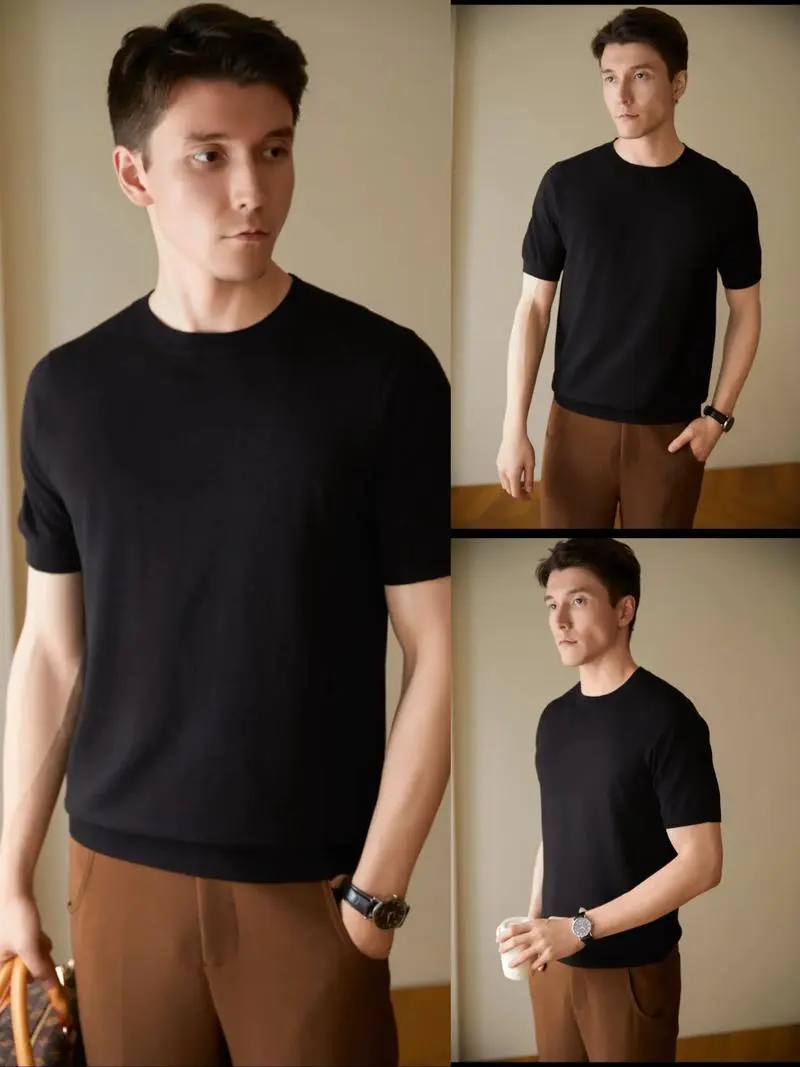 男士黑色T恤怎么搭配衣服