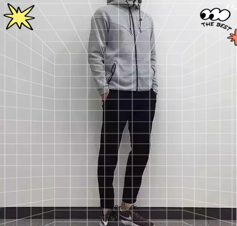 男士浅灰色开衫卫衣怎么搭配