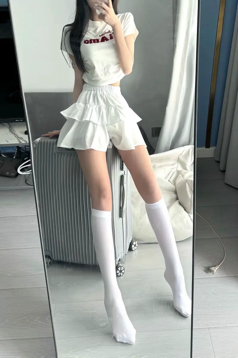 过膝袜怎么搭配夏