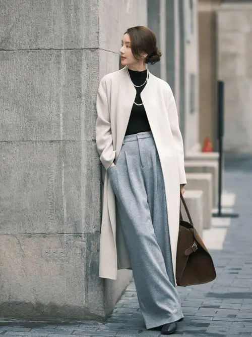 穿大衣怎么搭配鞋子图片大全