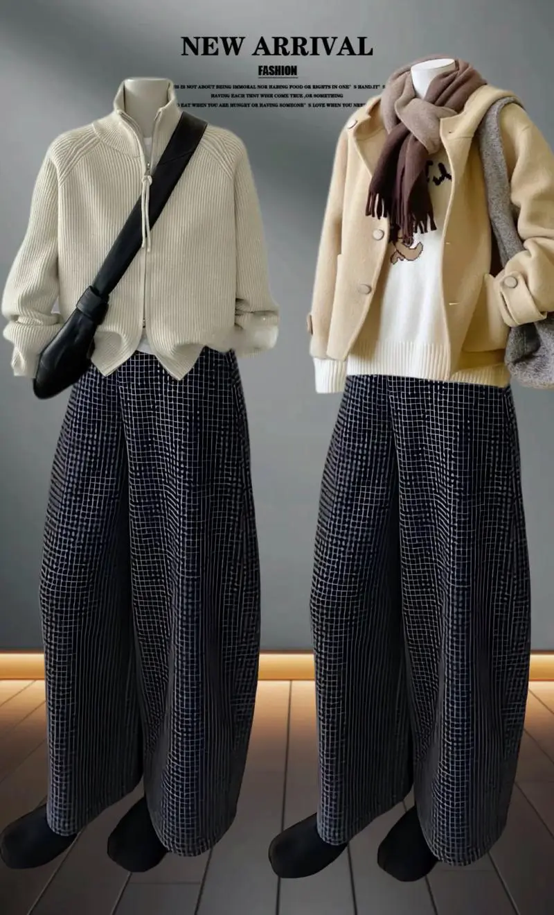 大格子裤怎么搭配外套