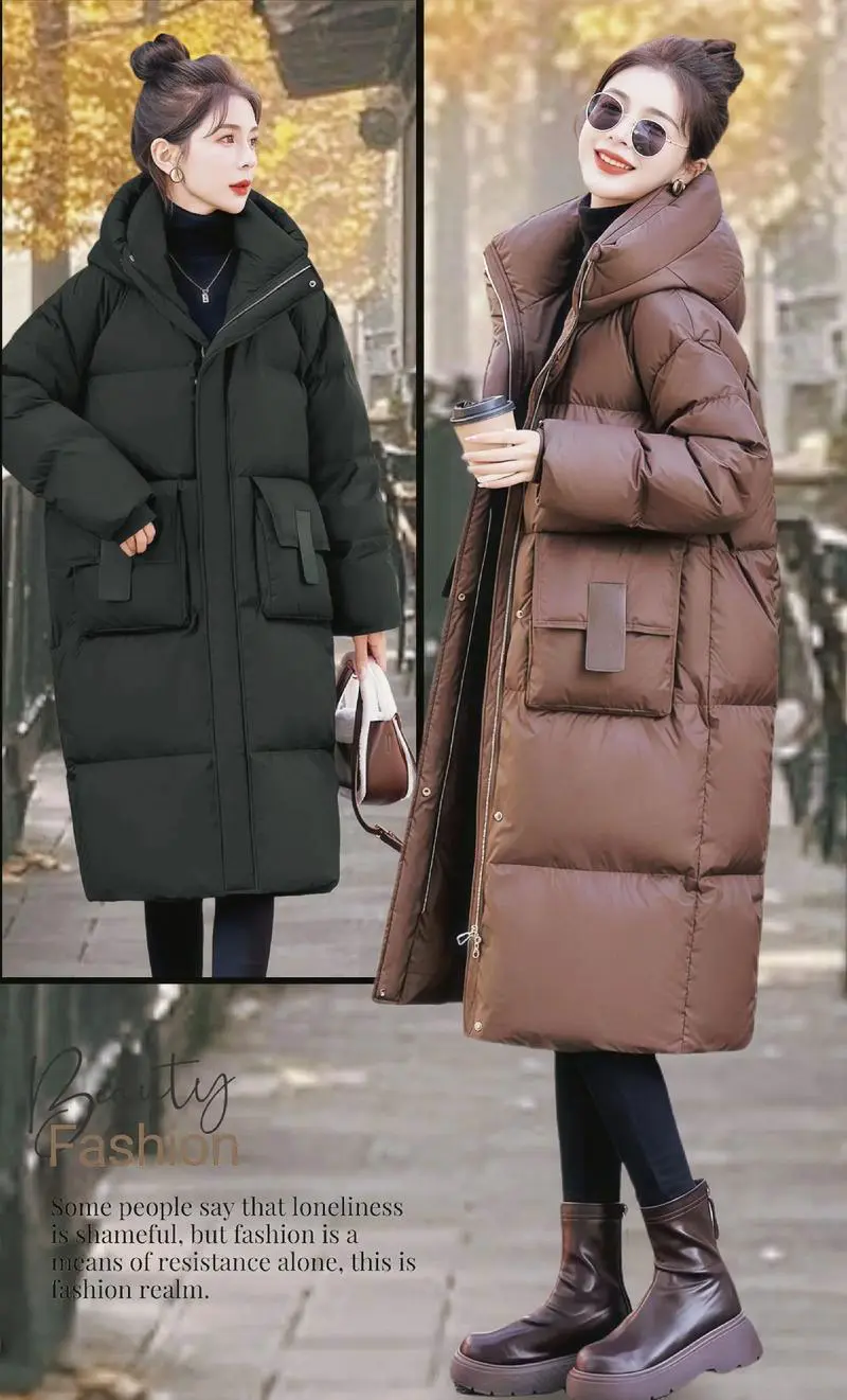 冬季长款棉袄怎么搭配图片欣赏