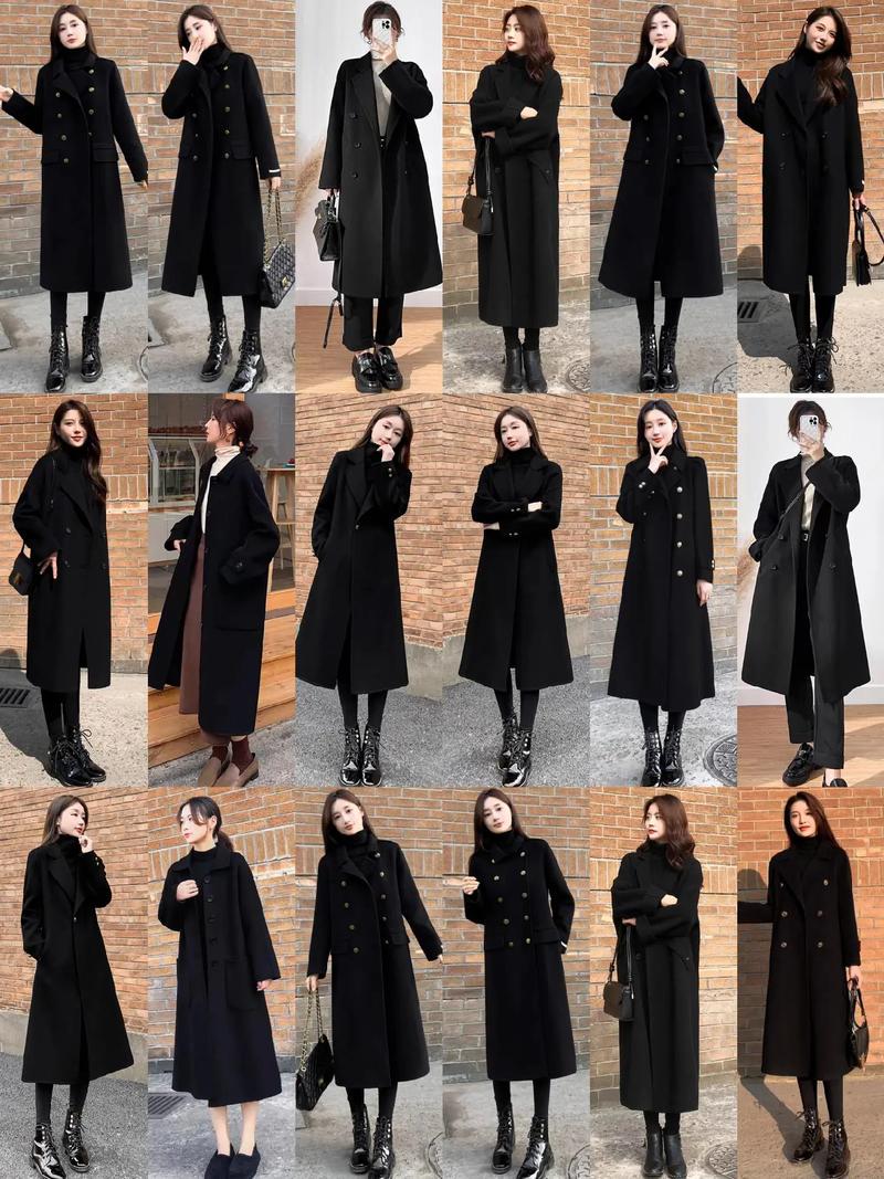 黑大衣怎么搭配衣服好看图片