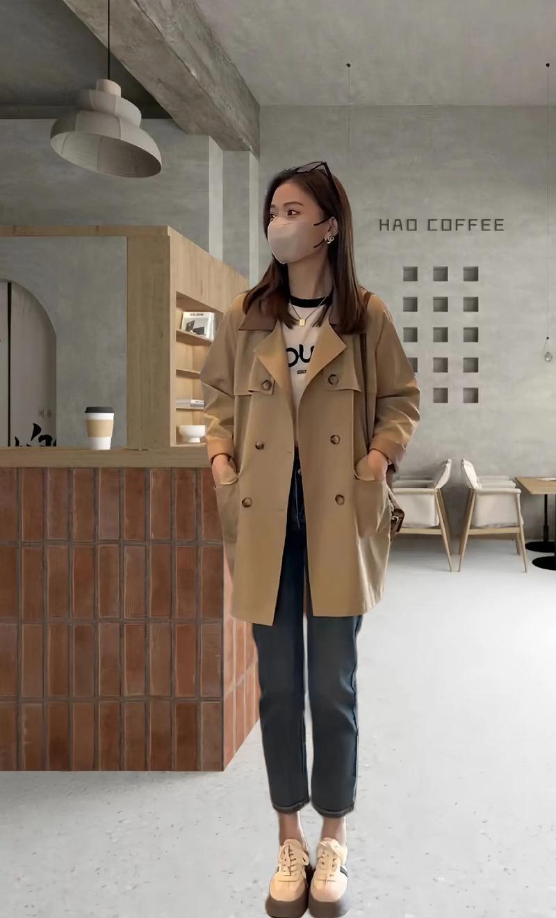 女装风衣中长外套怎么搭配什么裤子好看