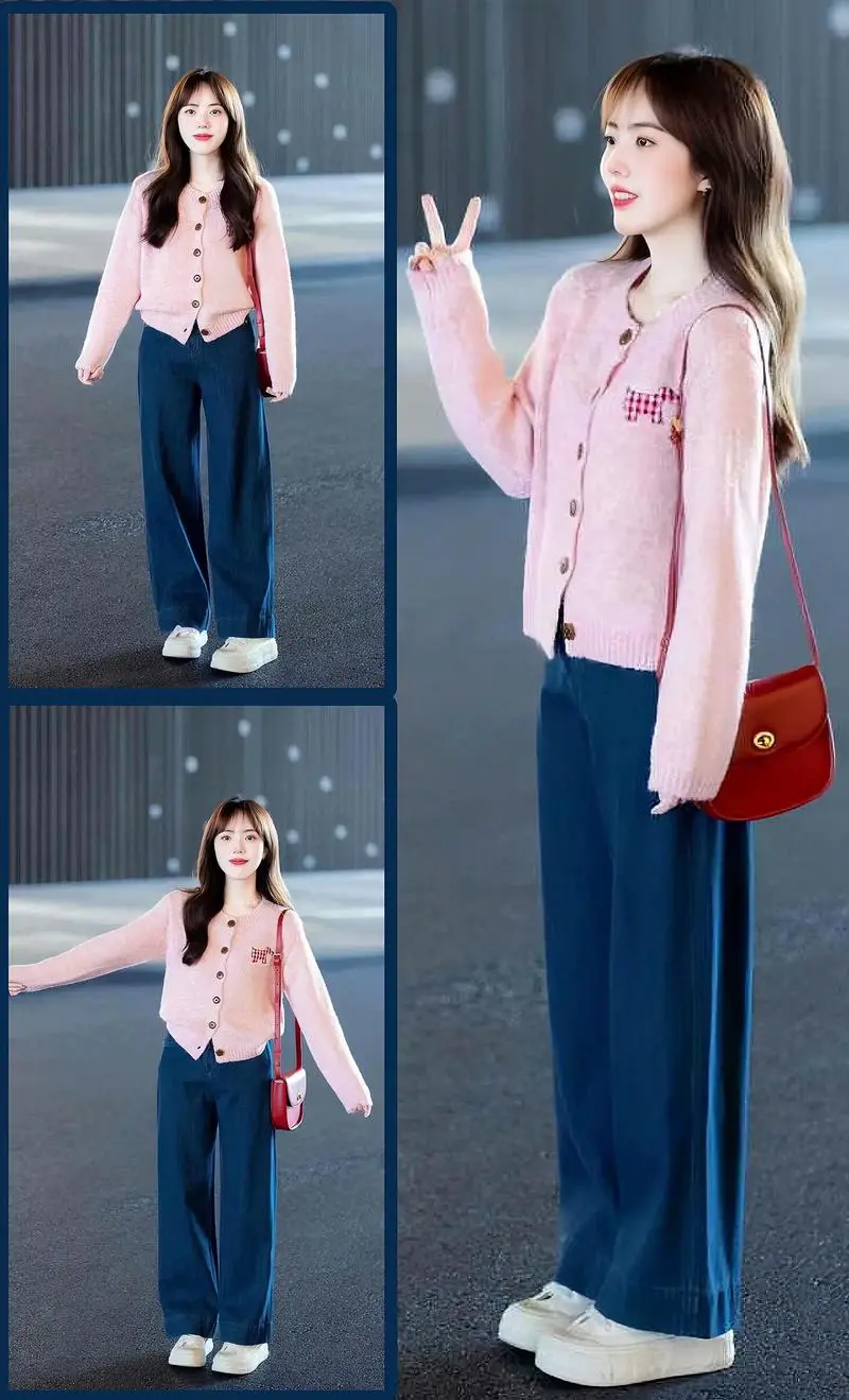 针织开衫怎么搭配裤子好看吗