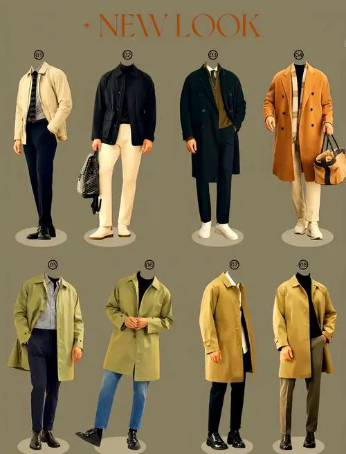 风衣款男外套怎么搭配