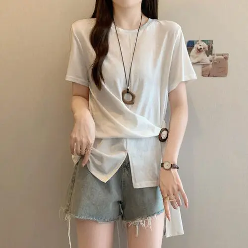 收腰短袖怎么搭配图片