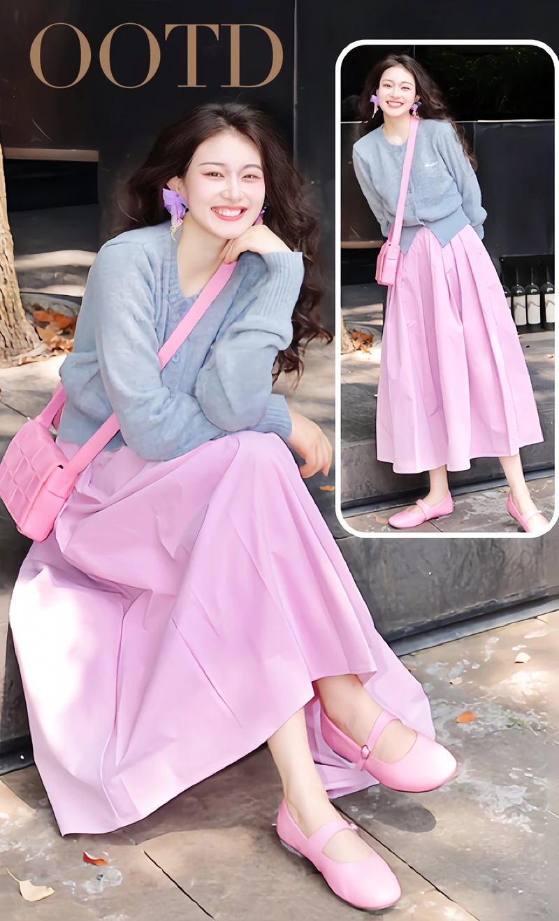 粉色裙子怎么搭配裤子