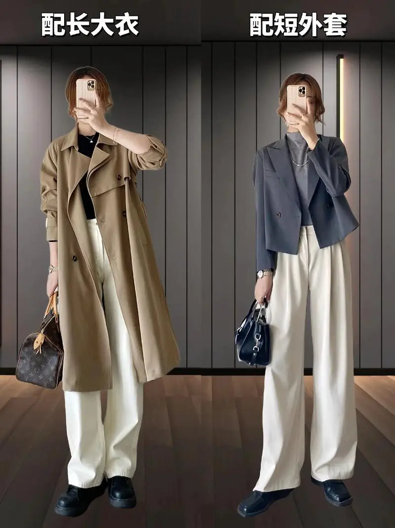 米白色裤子配什么鞋子