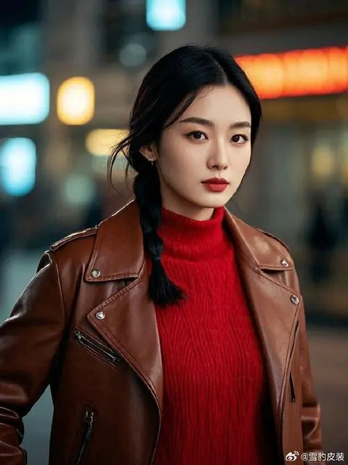 棕红色皮衣怎么搭配