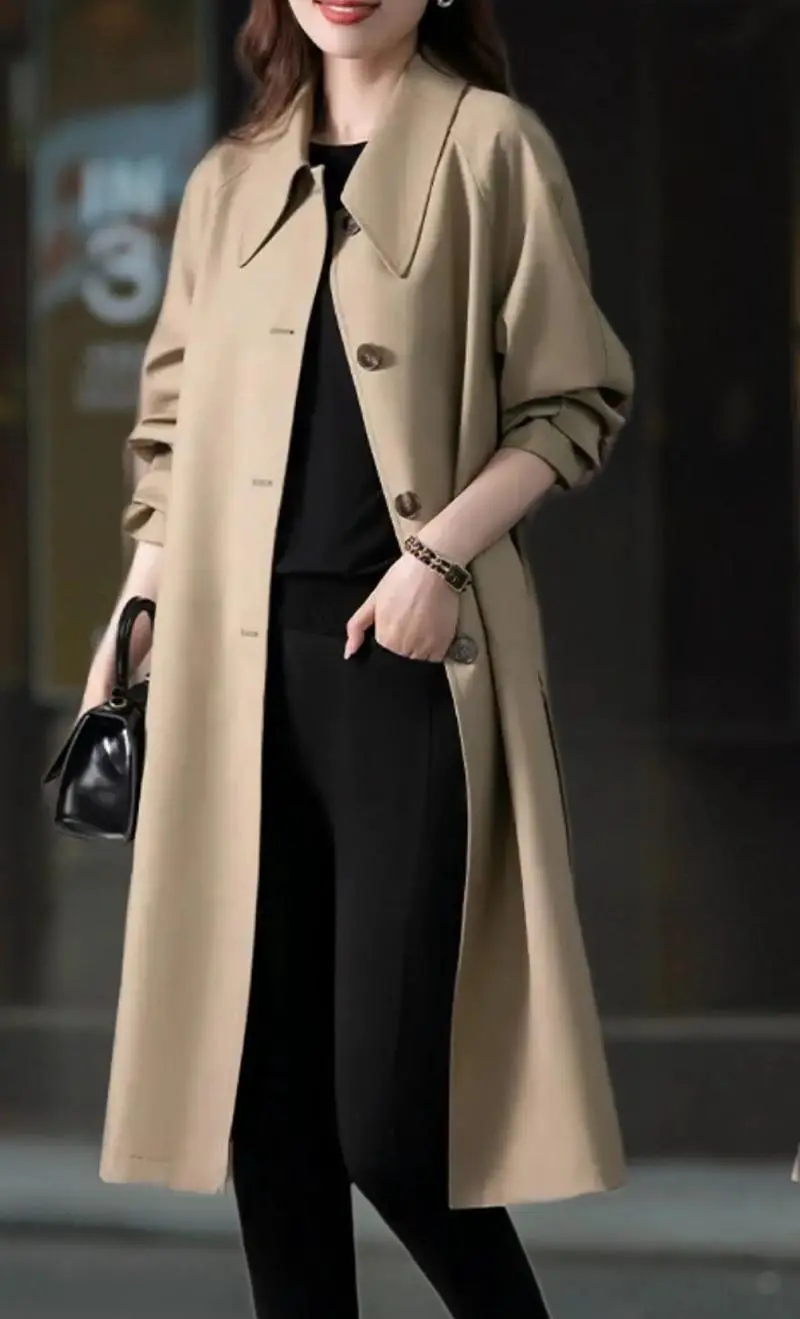 女装中款风衣外套怎么搭配什么裤子好看图片大全