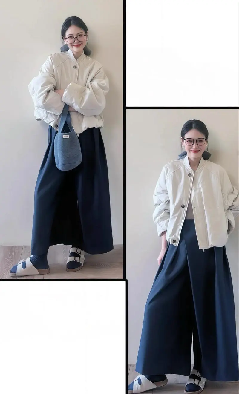 韩版装棉衣怎么搭配裤子