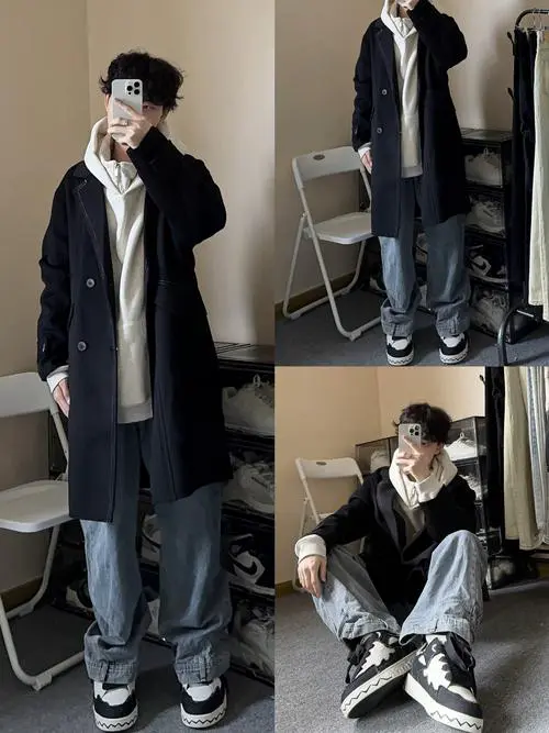 男士牛仔裤配什么外套