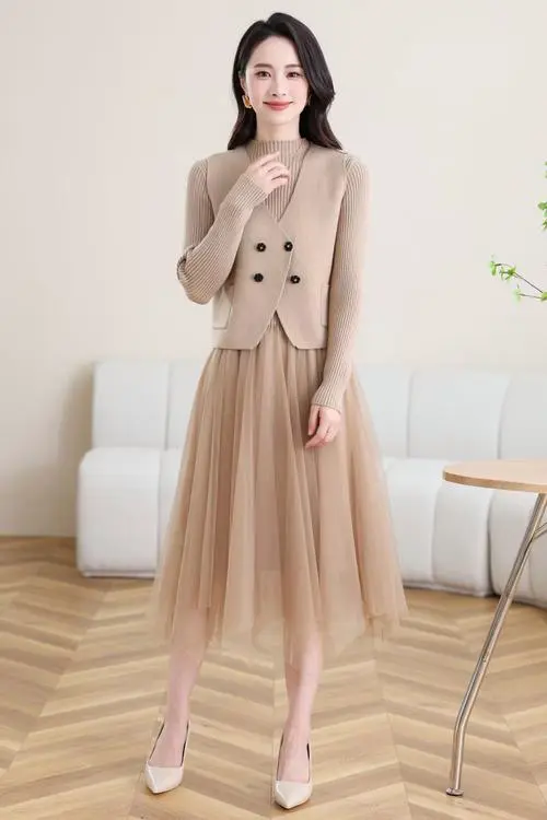 秋冬加厚连衣裙怎么搭配