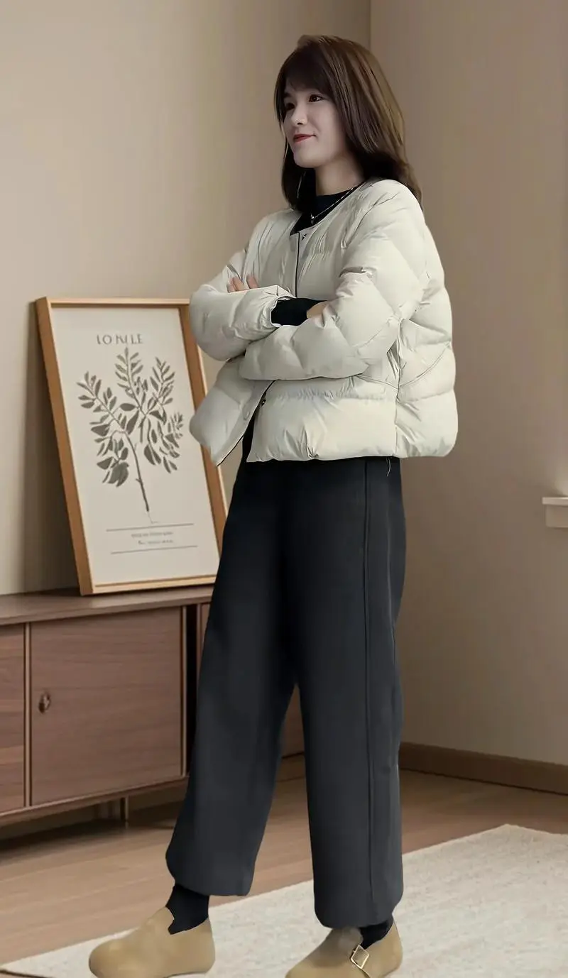 休闲厚外套怎么搭配衣服