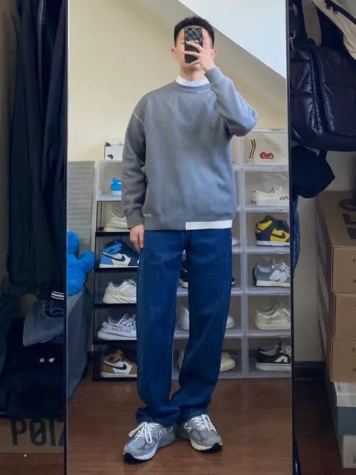 男士内穿毛衣怎么搭配什么裤子图片大全