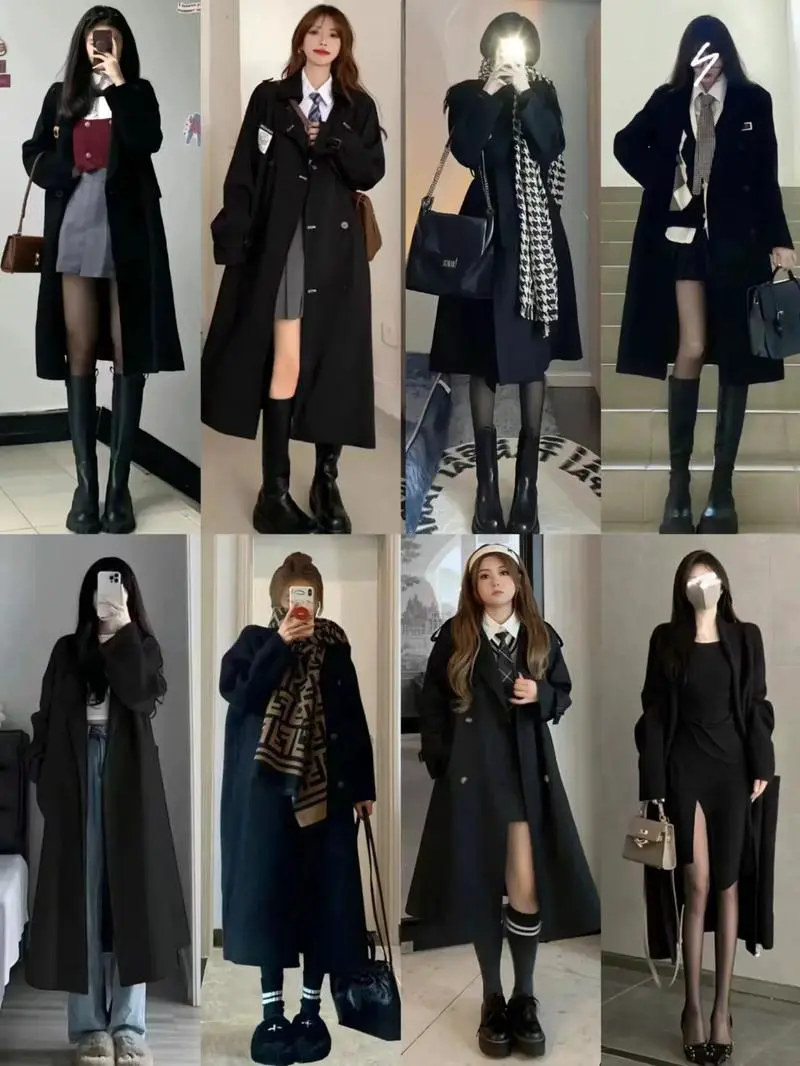 黑大衣怎么搭配裤子