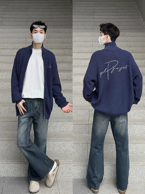 男士牛仔裤配什么外套