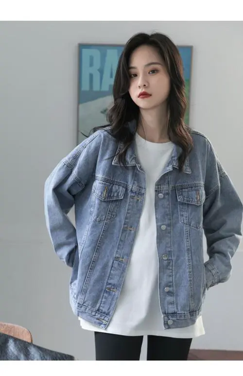 韩版牛仔中长款上衣怎么搭配什么裤子好看图片