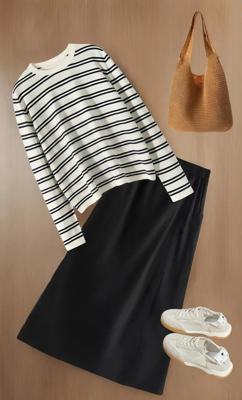 黑色宽松t 怎么搭配