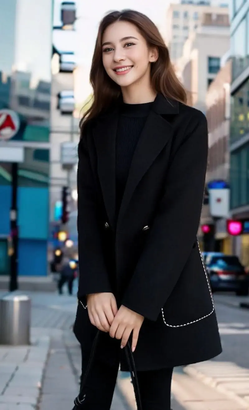 黑色外套怎么搭配衣服