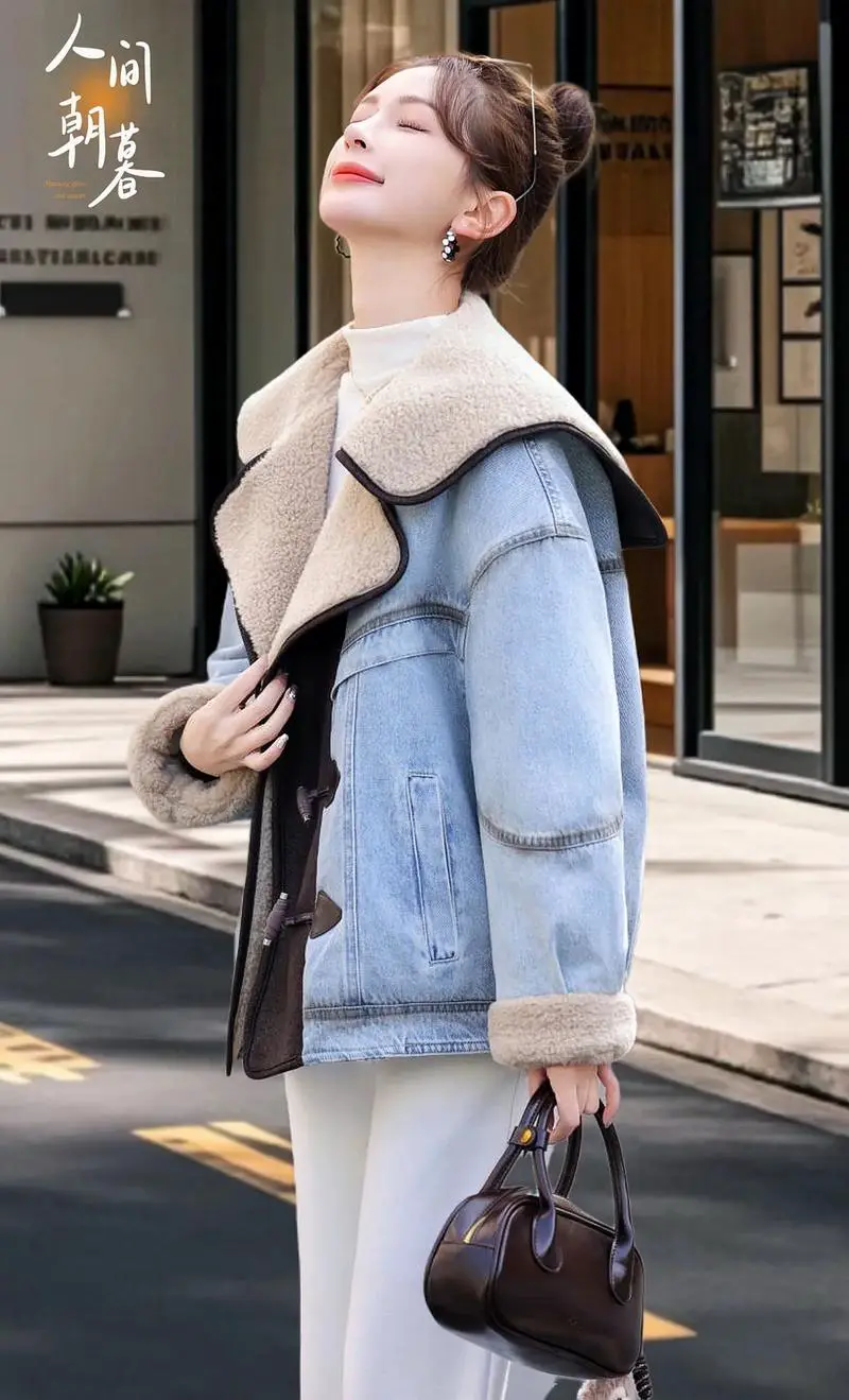 冬季的短款牛仔上衣怎么搭配图片