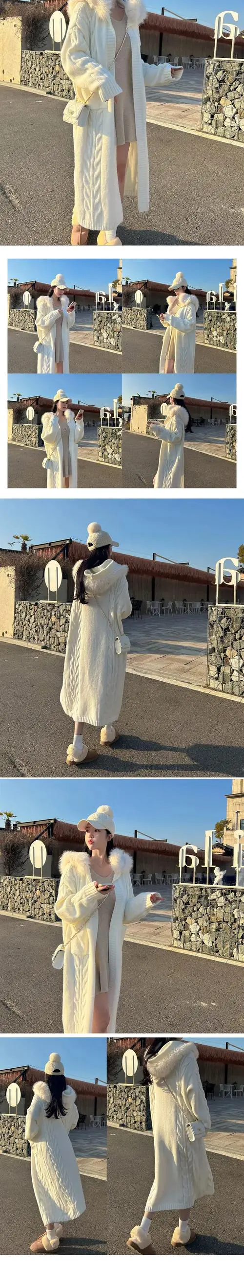 白色长款毛衣怎么搭配衣服好看图片大全