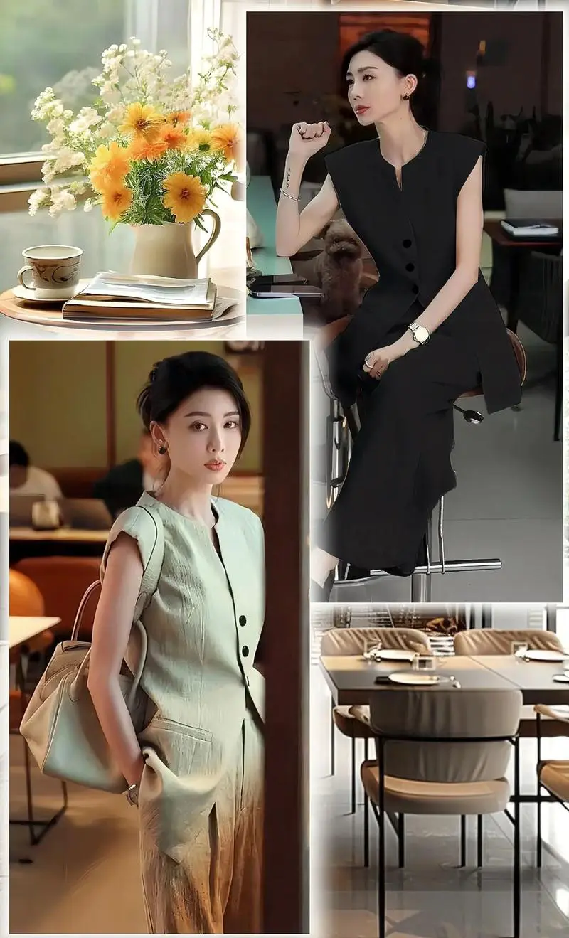 无袖小西装怎么搭配图片