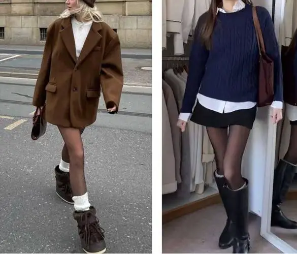 袜型短靴怎么搭配