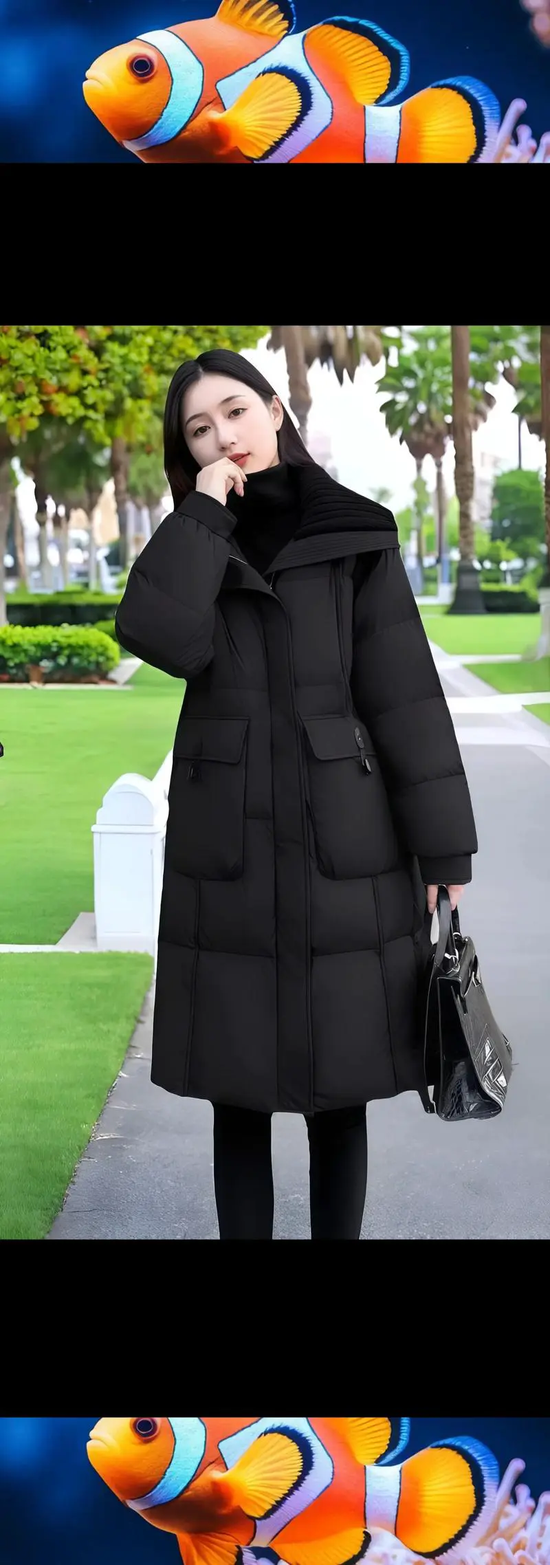 中长棉服里面怎么搭配好看