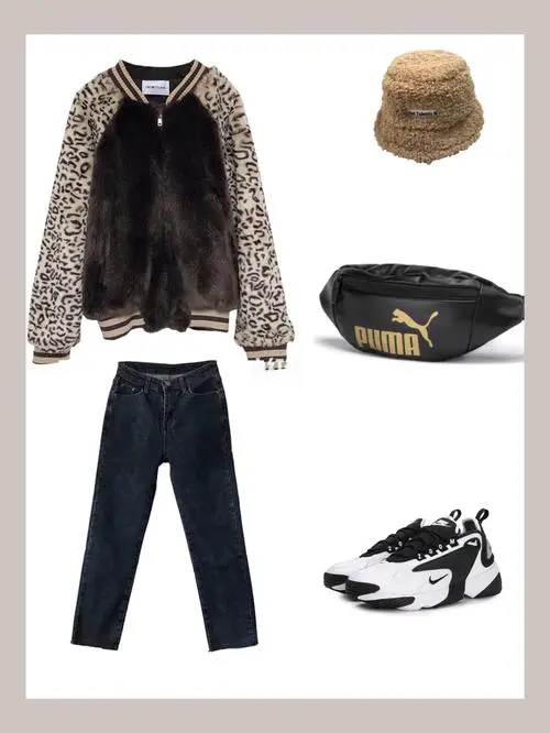 豹纹棒球服怎么搭配什么裤子好看吗