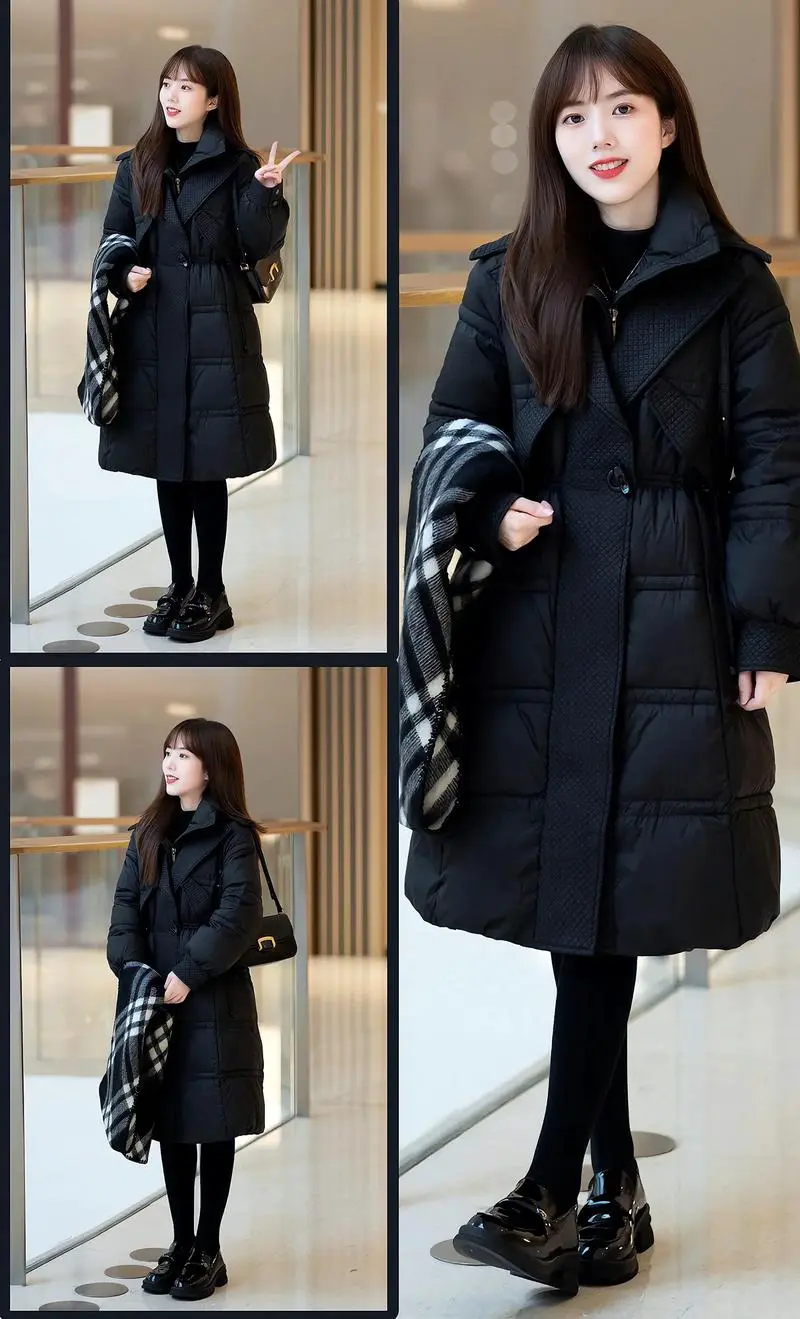 中长棉服里面怎么搭配好看