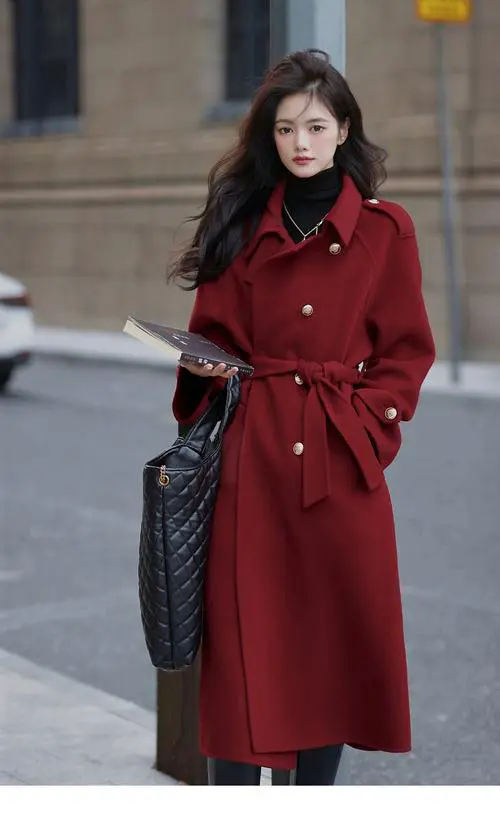 红毛呢风衣怎么搭配什么裤子