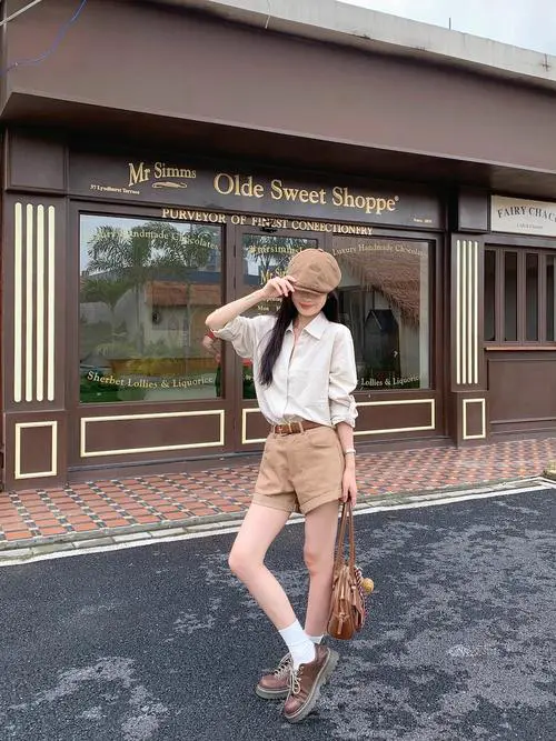 麻色衬衫怎么搭配