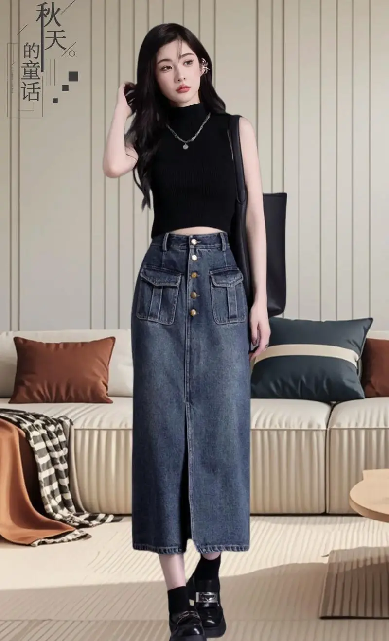 秋冬包臀长裙怎么搭配