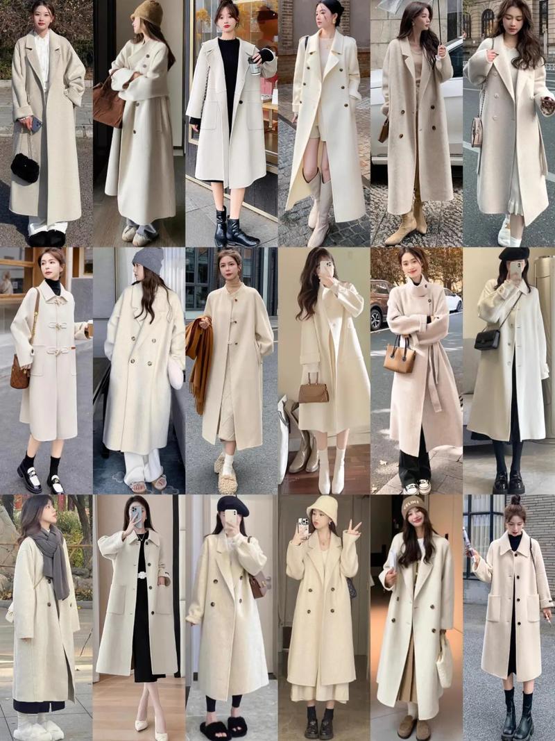 休闲米色风衣怎么搭配图片