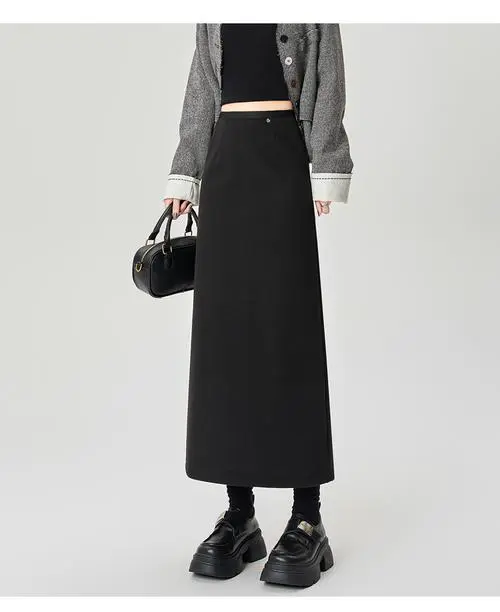 冬天黑色包臀半裙怎么搭配图片欣赏