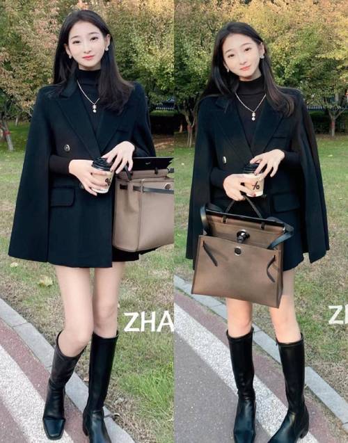 斗篷短款外套怎么搭配