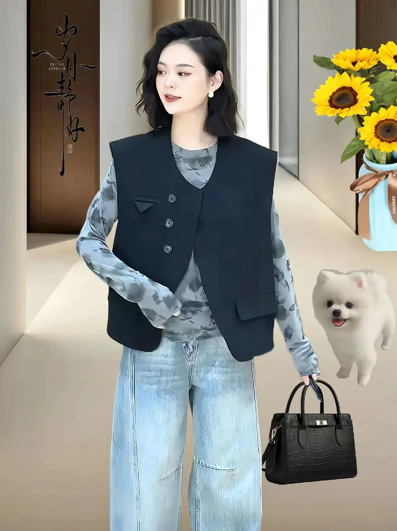 女式马甲西服怎么搭配