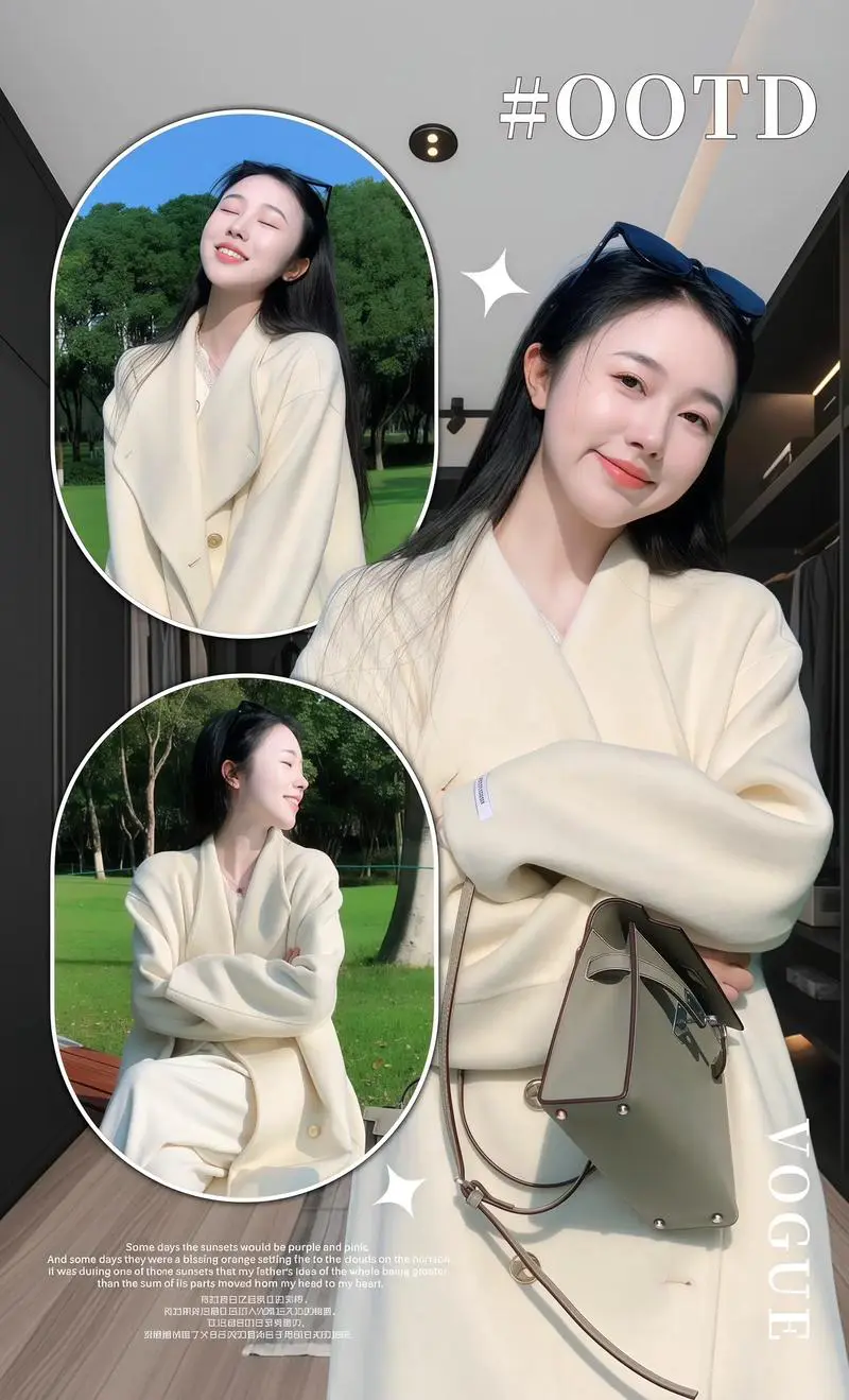 米白色大衣配什么裤子