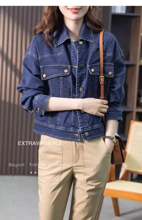 短休闲牛仔外套怎么搭配裤子和鞋子好看图片欣赏