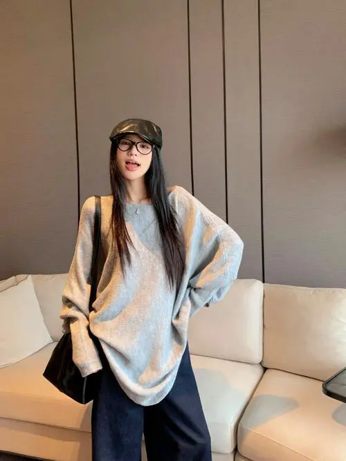 篇幅袖毛衣怎么搭配