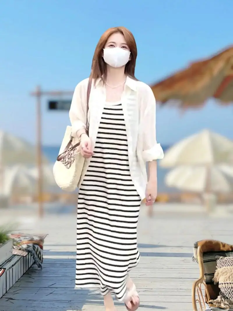 裙子无袖怎么搭配