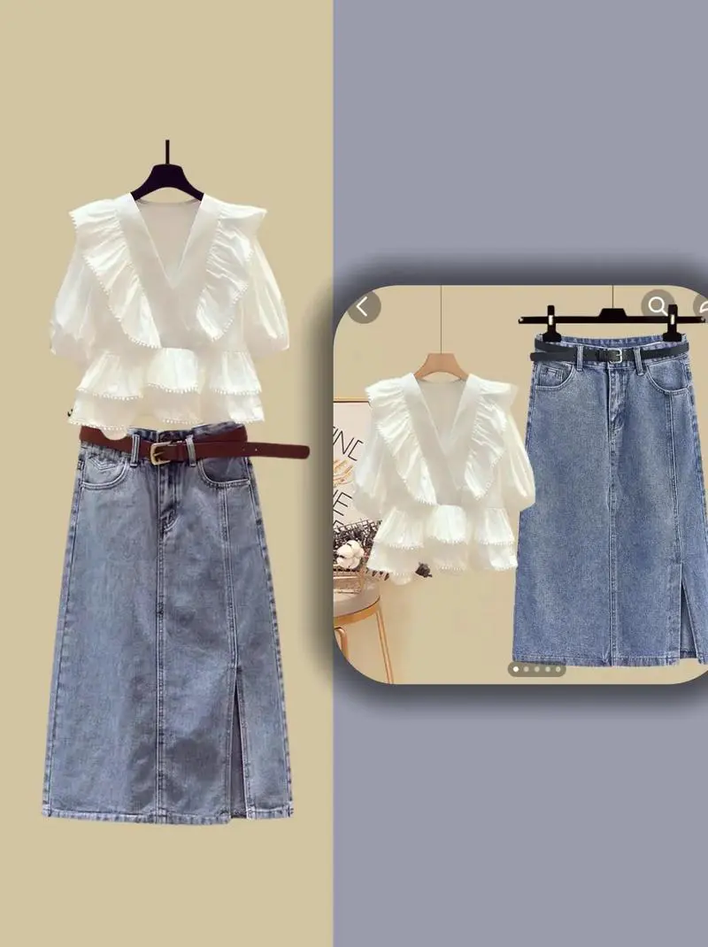 荷叶边半裙怎么搭配