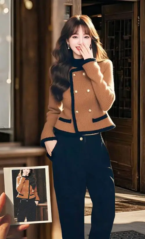 褐色毛衣怎么搭配